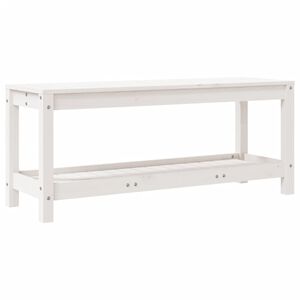 vidaXL Tuinbank 108x35x45 cm massief grenenhout wit