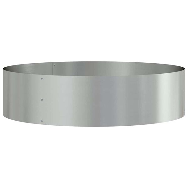 vidaXL Plantenring Zilver 80 x 80 x 20 cm Gegalvaniseerd staal