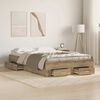 vidaXL Bedframe met lade Artisan Eiken 120 x 200 cm Bewerkt hout
