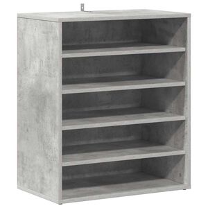 vidaXL Schoenenkast 60x35x70 cm bewerkt hout betongrijs