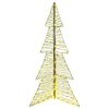 vidaXL Kerstboom met 240 LED Warmwit 180 cm Rattan