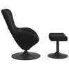 vidaXL Egg Chair met Voetsteun Zwart Fluweel
