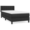 vidaXL Boxspring met matras kunstleer zwart 80x200 cm