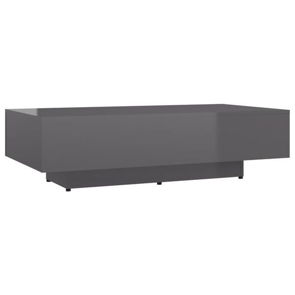 vidaXL Salontafel 115x60x31 cm bewerkt hout hoogglans grijs