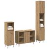 vidaXL Badkamermeubelset met plank 3 pcs Artisan Eiken Bewerkt hout