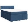 vidaXL Boxspring met matras stof blauw 140x190 cm