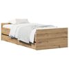 vidaXL Bedframe Artisanaal eiken 90 x 200 cm Bewerkt hout