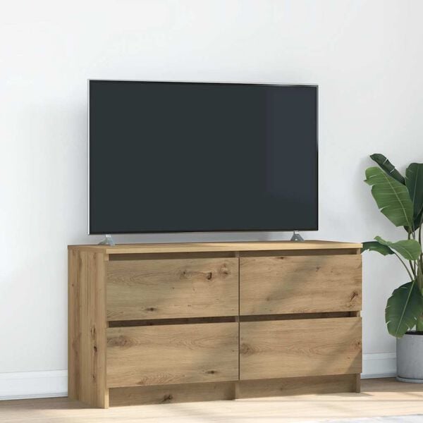 vidaXL Tv-meubel 100x35x54 cm bewerkt hout artisanaal eikenkleurig