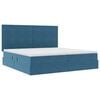 vidaXL Opslag bed met matras Donkerblauw 200 x 200 cm Fluweel