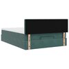 vidaXL Ottoman bed met matras en LED's 140x200cm fluweel donkergroen