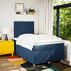 vidaXL Boxspring met matras stof blauw 120x190 cm