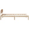 vidaXL Bedframe met hoofdeinde Naturel 90 x 190 cm Massief grenenhout