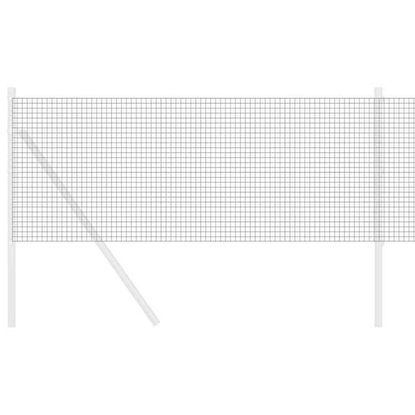 vidaXL Gelaste draadhek Grijs 0.5 x 100 m Staal