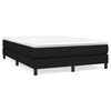 vidaXL Boxspring bed stof zwart 140x200 cm