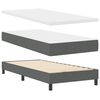 vidaXL Boxspring bed met matras met LED Donkergrijs 120 x 190 cm Stof