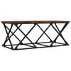 vidaXL Salontafel 100x49x40 cm bewerkt hout gerookt eikenkleurig