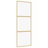 vidaXL Schuifdeur 76x205 cm helder ESG-glas en aluminium goudkleurig