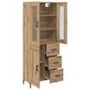vidaXL Hoge kast met lade 2 pcs Artisan Eiken Bewerkt hout