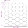 vidaXL Hexagon tegel 10 pcs Grijs 30 x 30 cm Polyurethaan en PET