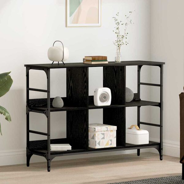 vidaXL Dressoir Zwart Eiken 102 x 32 x 73,5 cm