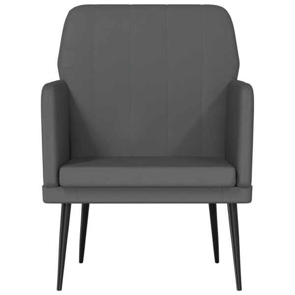 vidaXL Fauteuil 61x78x80 cm kunstleer grijs