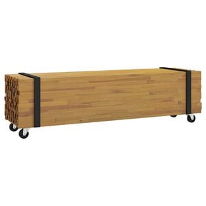 vidaXL TV-standaard 110 x 30 x 30 cm Bruin Massief Teakhout