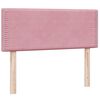 vidaXL Boxspring met matras fluweel roze 80x220 cm
