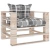 vidaXL 6-delige Loungeset met kussens pallet grenenhout