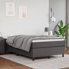 vidaXL Boxspring met matras kunstleer grijs 120x190 cm