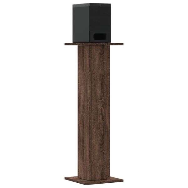 vidaXL Speakerstandaards 2 st 30x30x95 cm bewerkt hout bruin eiken