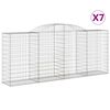 vidaXL Schanskorven 7 st gewelfd 300x50x120/140 cm ijzer