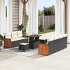 vidaXL Tuin Sofa Set 10 pcs Zwart en Crème poly rattan