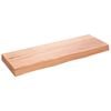 vidaXL Wandschap 80x30x(2-6) cm behandeld massief eikenhout lichtbruin