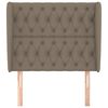 vidaXL Hoofdbord met randen 103x23x118/128 cm stof taupe