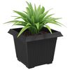 vidaXL Vierkante Bloempot 6 pcs Zwart 23 x 23 x 17,5 cm Kunststof
