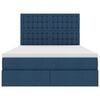 vidaXL Opslag bed met matras met matras Blauw 140 x 200 cm Polyester