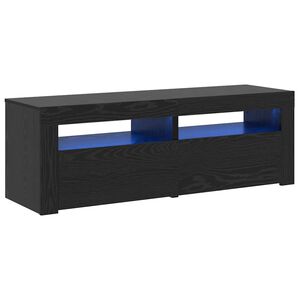 vidaXL Tv-meubel met LED 120x35x40 cm bewerkt hout zwart eiken