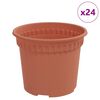 vidaXL Ronde Bloempot 24 pcs Baksteenrood &Oslash; 12,5 x 10 cm Kunststof