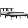 vidaXL Bedframe massief grenenhout zwart 140x190 cm