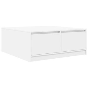 vidaXL Salontafel met lades 100x100x40 cm wit