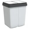 vidaXL Vuilnisbak dubbel 2x25 L wit