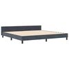 vidaXL Boxspringbed met hoofdeinde Donkergrijs 200 x 200 cm Fluweel