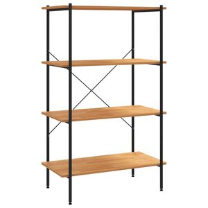 vidaXL Opbergrek 4-laags 80x40x130 cm zwart en eikenkleurig