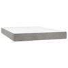 vidaXL Pocketveringmatras medium 140x220x20 cm fluweel lichtgrijs