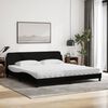 vidaXL Bed met matras "Dover" stof zwart 200x200 cm