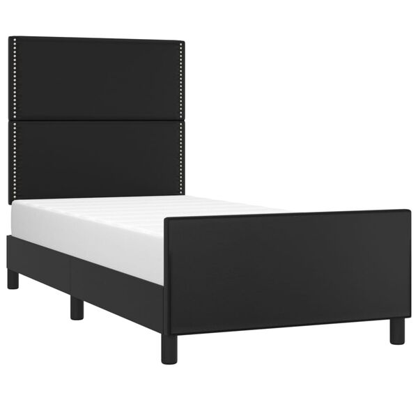 vidaXL Bedframe met hoofdbord kunstleer zwart 80x200 cm