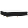 vidaXL Boxspring bed stof zwart 200x200 cm
