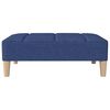 vidaXL Slaapbank 2-zits met hocker stof blauw