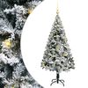 vidaXL Kunstkerstboom met 150 LED Wit 150 cm PVC en Staal en Kunststof