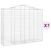 vidaXL Schanskorven 7 st gewelfd 200x50x160/180 cm ijzer